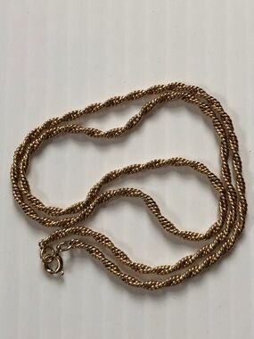 Vintage Avon 1/20 14k gold filled twisted rope chain necklace